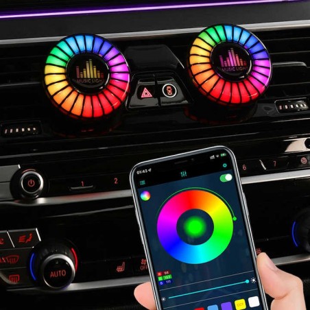 معطر هواء LED للسيارة مزود بإضاءة RGB
