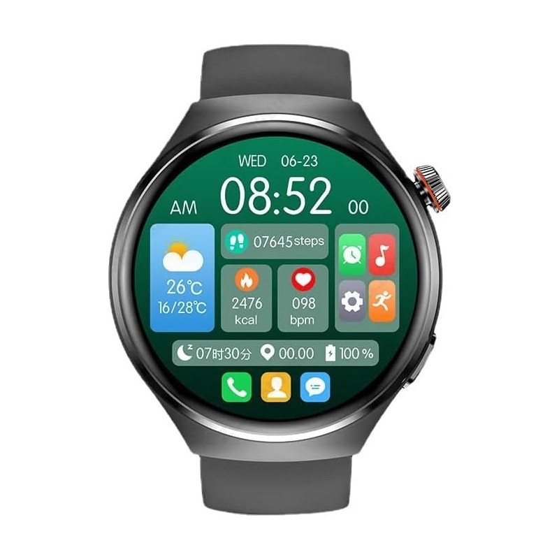 HCPZL Gerrit MT26 AMOLED Montre intelligente sans fil Uomo Donna Bluetooth Chiamata Sempre sul Affichage Fréquence Cardiaca