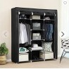 Roedax Armoire Placard à vêtements Portable en Acier Inoxydable, 175x150x45cm, Placard Simple Non tissé pour vêtements, Placard