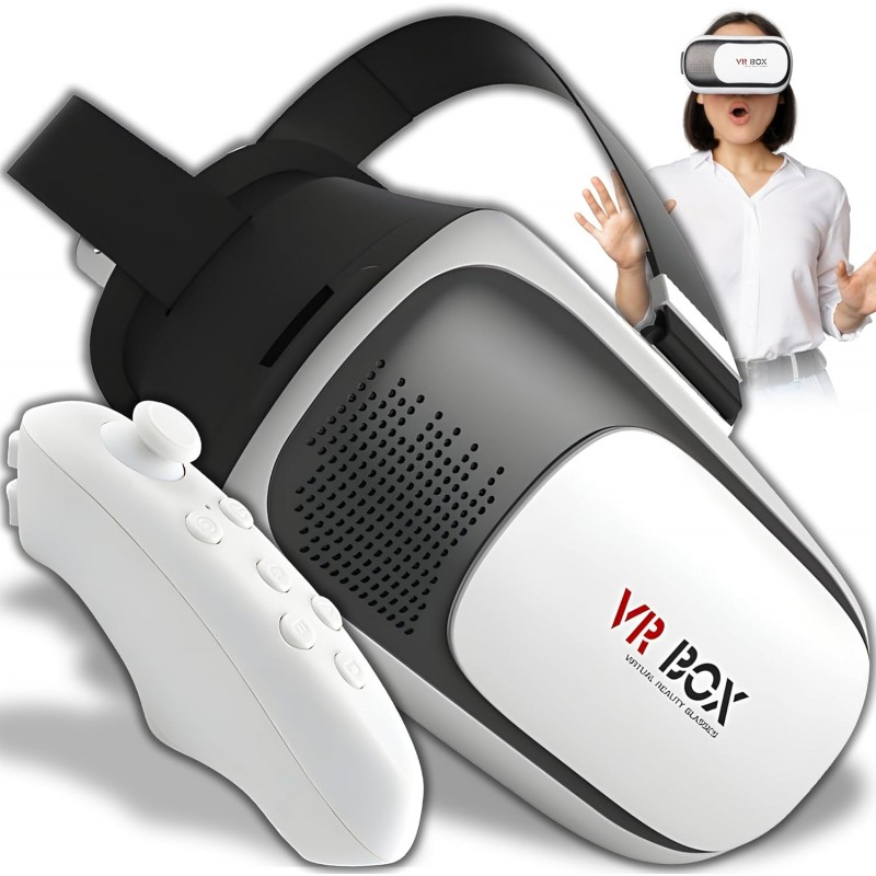 Retoo Casque Réalité Virtuelle - Casque VR Compatible avec Phone & Android (4.7" - 6,53") Vision Angle 90-100 Degrés, Rotation