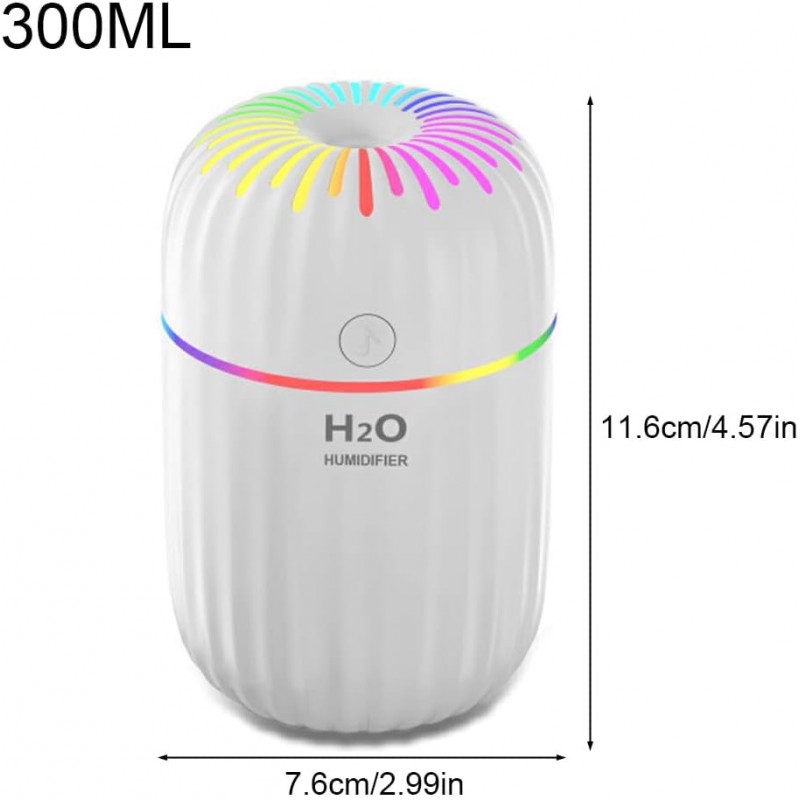 rongweiwang Humidificateur d'air 300 ML Bureau Chambre diffuseur brumisateur Portable Voyage décoration brumisateur