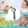 Tête de Douche Universelle, Têtes de Douche Haute Pression, Smart Water Saving Pulvérisateur Buse 4 Réglage de Vitesse Haute