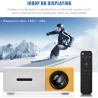 Tonysa Mini Projecteur LED HD HDMI Son Stéréo Clair, AV/USB/HDMI/TF Mini Projecteur Portable Sortie Audio 3,5 mm Home Cinéma