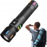 Zoom Flashlight - Powerful Handheld Flashlight - Zoomable Water Resistant Zoom Flashlight for Night Lighting, Biking, Camping,