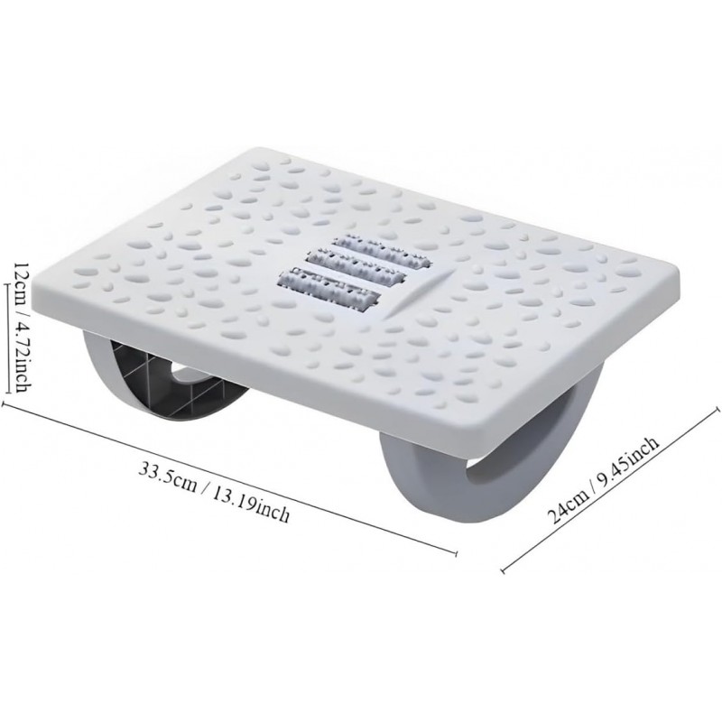 Repose-pieds ergonomique pivotant, design ergonomique avec fonction de massage des pieds, support de pied pouvant être utilisé