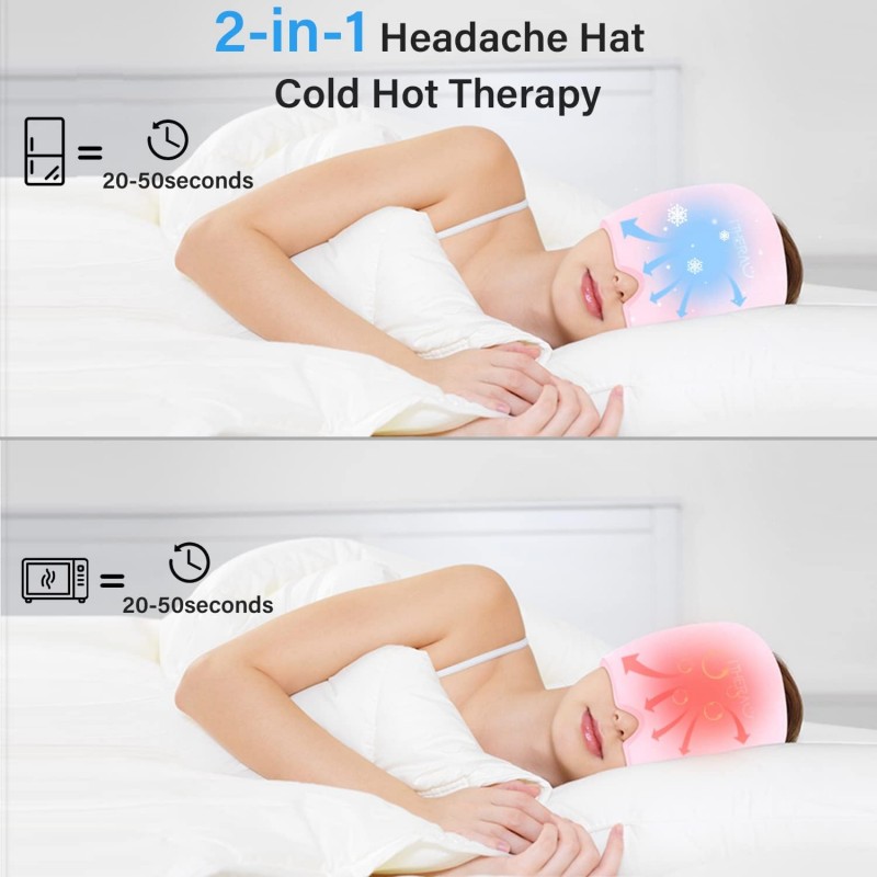 I-THERA-U Bandeau anti-migraine à compresses chaudes et froides