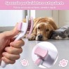 Vinabo Brosse Chat Chien,Brosse Chat Poil Long Brosse Auto-Nettoyage avec un Bouton pour Toilettage des Animaux de Compagnie,