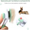 Vinabo Brosse Chat Chien,Brosse Chat Poil Long Brosse Auto-Nettoyage avec un Bouton pour Toilettage des Animaux de Compagnie,