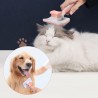 Vinabo Brosse Chat Chien,Brosse Chat Poil Long Brosse Auto-Nettoyage avec un Bouton pour Toilettage des Animaux de Compagnie,