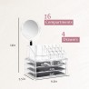 Masirs Clear Makeup Organizer - Acrylique Cosmétique Vanity Rangement Organisateurs pour Filles Dresser, Salle de bains, Bureau