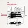 Masirs Clear Makeup Organizer - Acrylique Cosmétique Vanity Rangement Organisateurs pour Filles Dresser, Salle de bains, Bureau