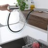 Robinet de cuisine cascade au design moderne avec filetage anti-éclaboussures, rotation, mousseur, bec d'extension, raccord