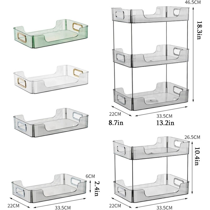 Organisateur De Comptoir De Salle De Bain Étagère De Rangement De Soins De La Peau À 3 Niveaux Support De Cuisine sous L'évier,