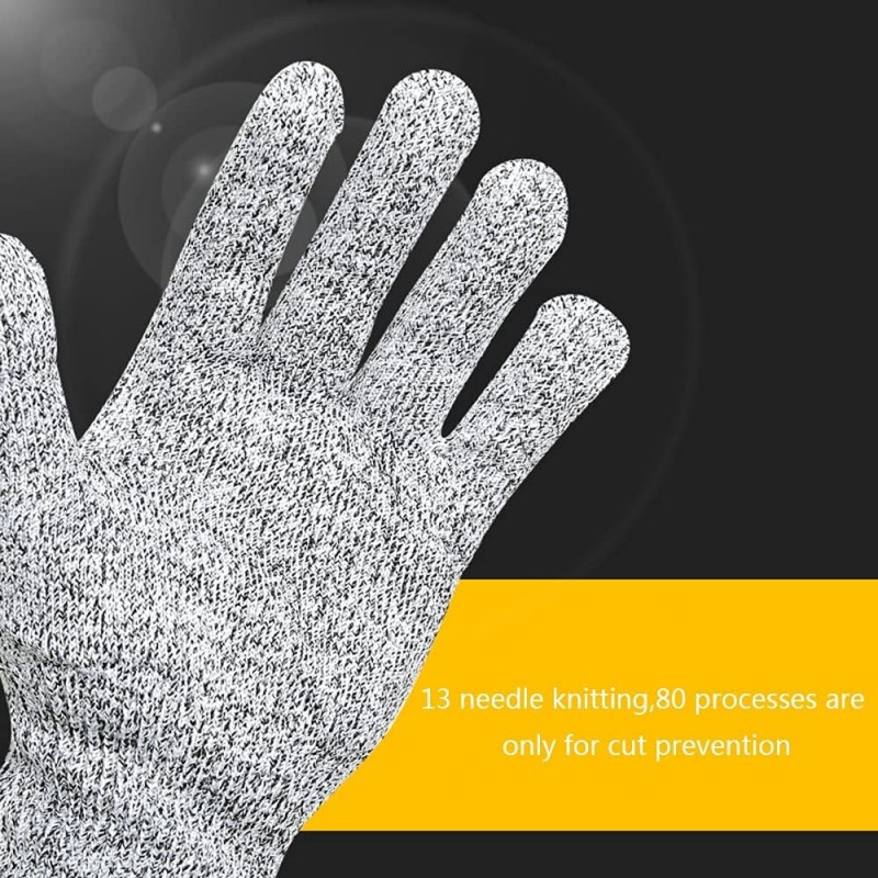 FUFU Moufles Gants Anti-Coupure De Grade 5, Gants Hautes Performances, Gants De Protection De Qualité Alimentaire, Gants