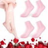 Chaussettes en silicone pour femme - Chaussettes en silicone pour pieds secs et craquelés - Masque hydratant pour les pieds