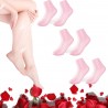 Chaussettes en silicone pour femme - Chaussettes en silicone pour pieds secs et craquelés - Masque hydratant pour les pieds