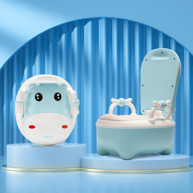 Ikodm Siège de toilette pour bébé, pot pour enfant, type de tiroir Baby Potty, entraîneur de toilette avec poignées, coussin en