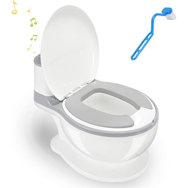 Ikodm Siège de toilette pour bébé, pot pour enfant, type de tiroir Baby Potty, entraîneur de toilette avec poignées, coussin en