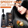 Speedy - Shampooing couleur pour cheveux, 100% couvert, cheveux gris et blancs, facile à utiliser, longue durée, 13,5 fl oz /