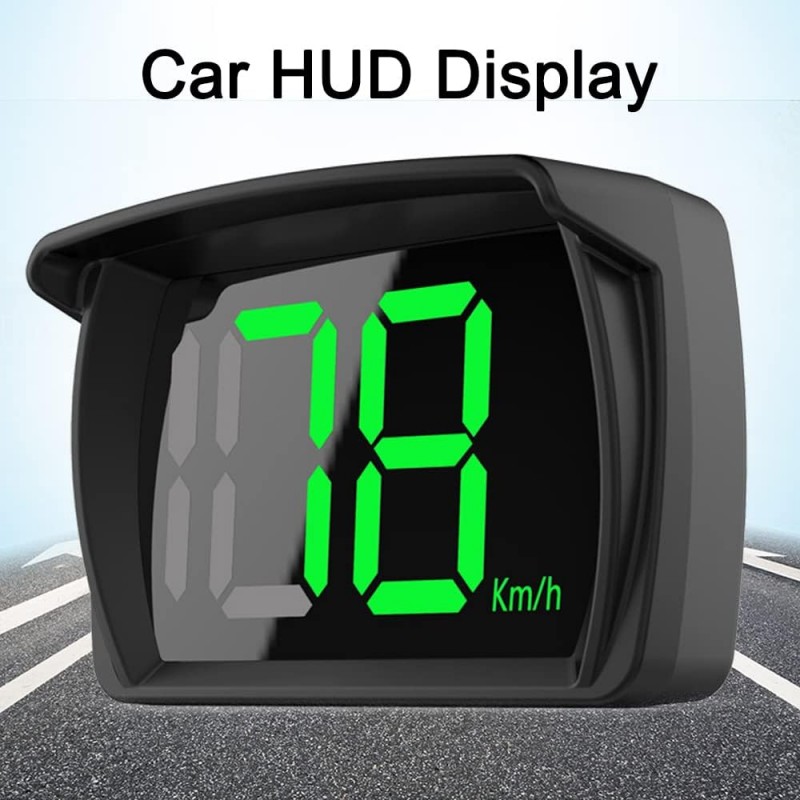 Shkalacar Compteur de vitesse intelligent GPS HUD,Voiture HUD Headup Display KM/H MPH avec LED Grand Affichage de Police pour