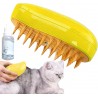 Whrcy Cat Steamy Brush, Brosse À Vapeur 3 en 1 pour Chiens Chats, Brosse De Toilettage Autonettoyante pour Eliminer Efficacement