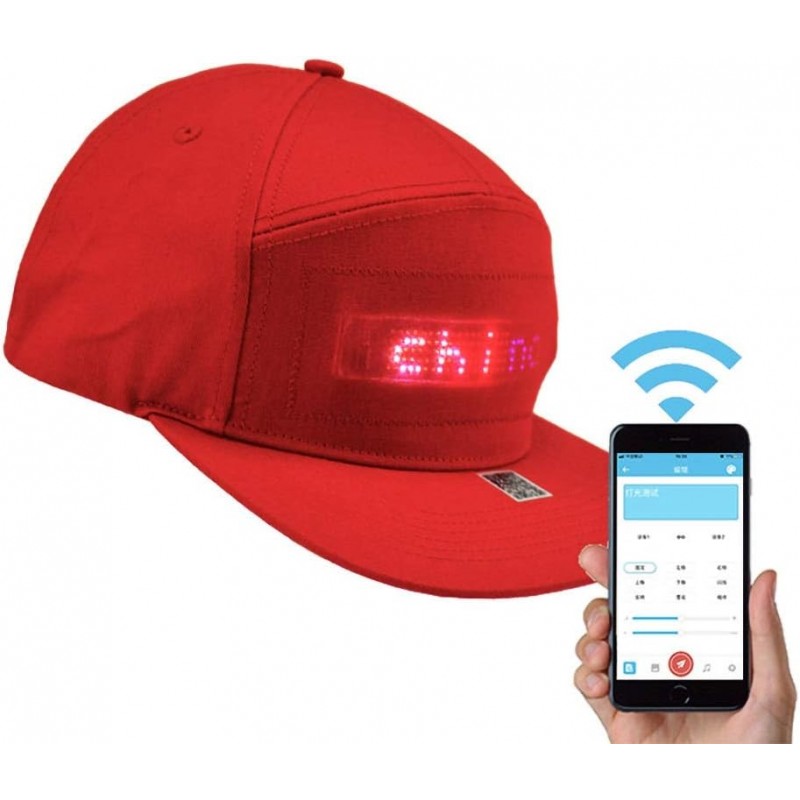 NA Casquette de baseball intelligente Bluetooth avec écran LED contrôlé par application sur téléphone portable - Pour fête,