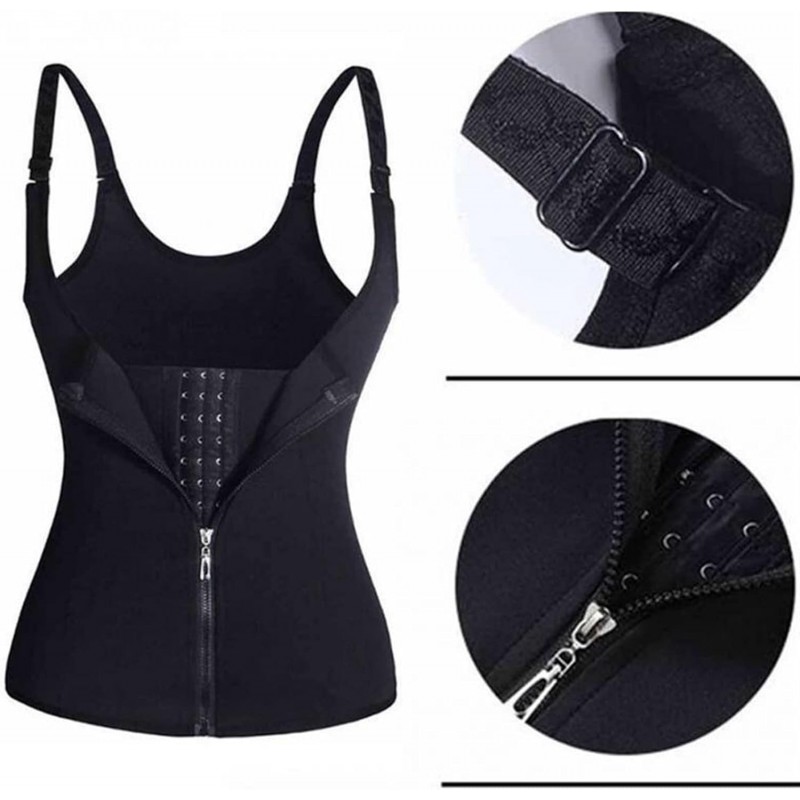 Generic Femmes Taille Formateur Corset Fermeture éclair Gilet Corps Shaper Ventre contrôle Sport Corps Shaper avec Bretelles