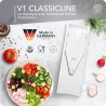 Börner Mandoline V1 ClassicLine (Starter Set) • Mandoline Réglable pour Légumes & Fruits • Avec 4 Inserts, Porte-fruits •