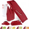 Börner Mandoline V1 ClassicLine (Starter Set) • Mandoline Réglable pour Légumes & Fruits • Avec 4 Inserts, Porte-fruits •