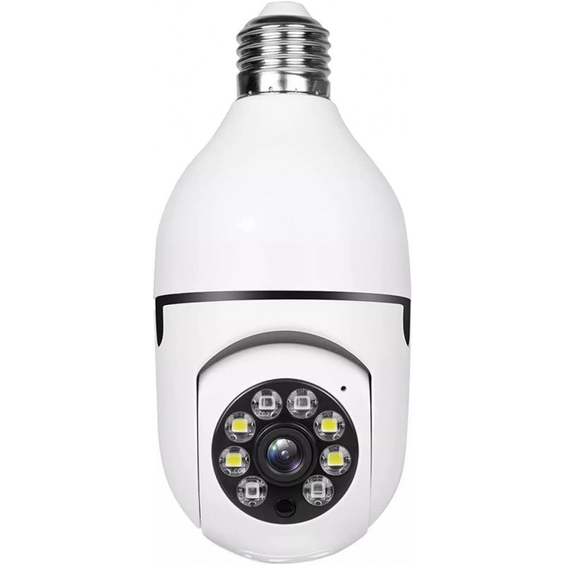 Lechang Ampoule Surveillance E27 WiFi CaméRa IP Vision Nocturne Couleur Automatique Suivi Humain 4X Zoom NuméRique Moniteur de