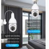 Lechang Ampoule Surveillance E27 WiFi CaméRa IP Vision Nocturne Couleur Automatique Suivi Humain 4X Zoom NuméRique Moniteur de