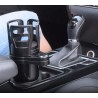 Extension de gobelet de voiture 2 en 1 - Support de boisson de voiture - Base d'adaptateur réglable à 360° - Idéal pour les