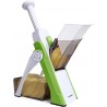 SupMaKin Mandoline de Cuisine Safety Slicer Manuelle Multifonction Tous Coupe Légumes Lame en acier inoxydable, Julienne, Cubes,