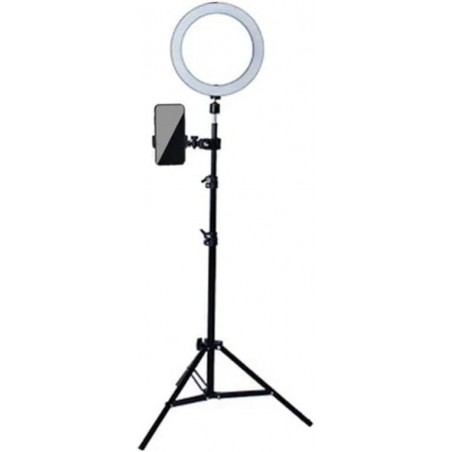 10 "rvb Selfie Anneau Lumineux Cercle LED lumière de Remplissage Lampe à intensité Variable vidéo Trepied Maquillage