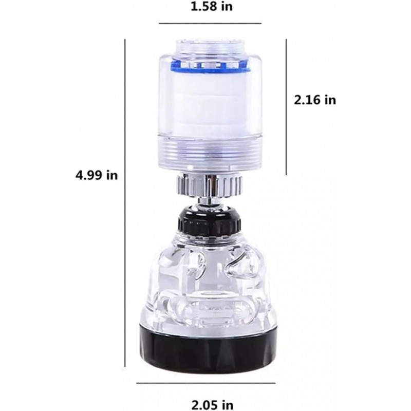 Robinet rotatif filtre cuisine élimination du chlore robinet aérateur Anti-éclaboussures salle de bain économie d'eau robinet