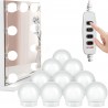 Retoo Lot de 10 lampes de miroir LED pour miroir - 3 couleurs - Intensité variable - Lampe de miroir - Miroir - Miroir - Miroir