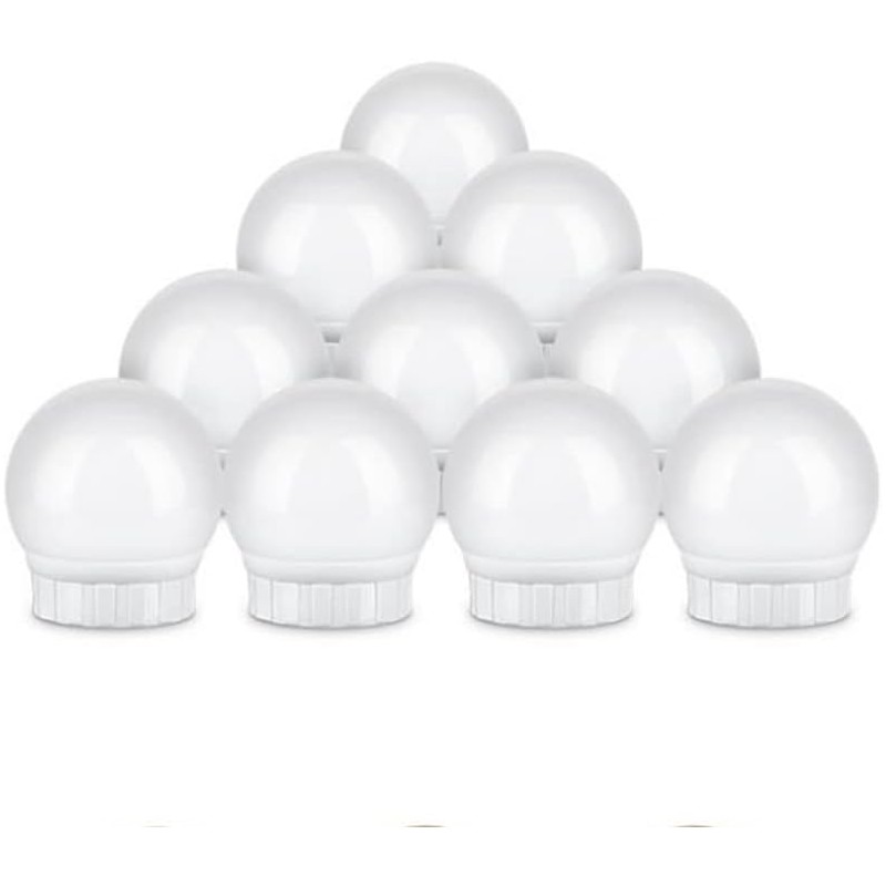 Retoo Lot de 10 lampes de miroir LED pour miroir - 3 couleurs - Intensité variable - Lampe de miroir - Miroir - Miroir - Miroir