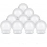 Retoo Lot de 10 lampes de miroir LED pour miroir - 3 couleurs - Intensité variable - Lampe de miroir - Miroir - Miroir - Miroir