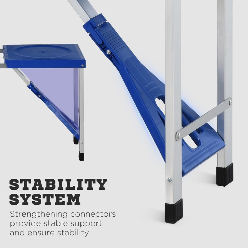 Outsunny Table de pique-nique pliable pour 4 enfants avec sièges et trou pour parapluie