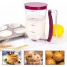 Webake Distributeur de pâte à crêpes manuel 900 ml avec étiquette de mesure pour cupcakes