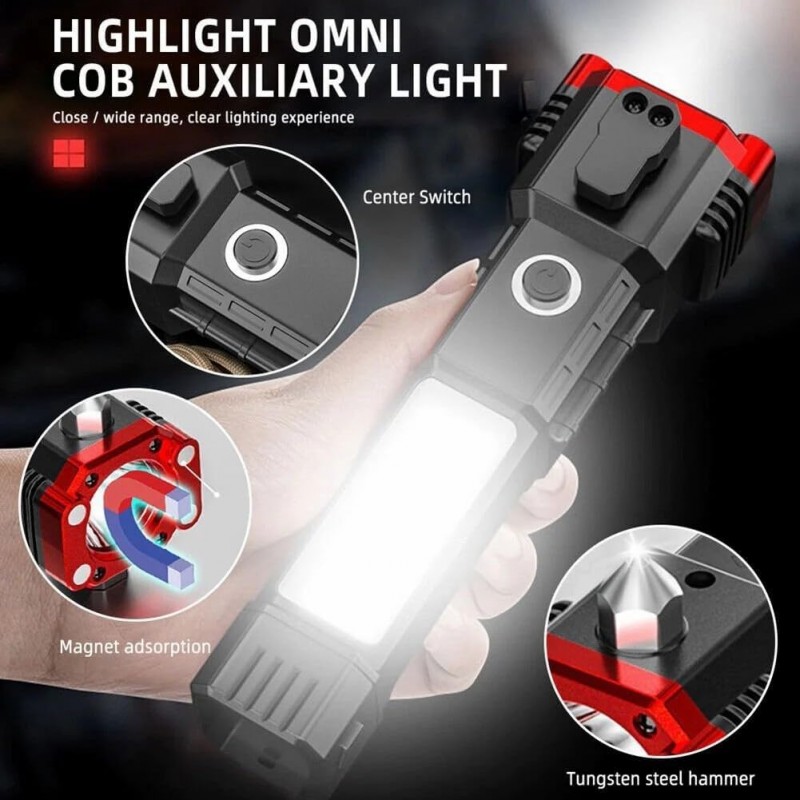  LED super lumineuse rechargeable 12000 lumens Force