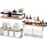 HASA zone Lot de 3 Etagere Murale Salle de Bain