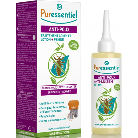 PURESSENTIEL LOTION+PEIGNE ANTI-POUX 100ML