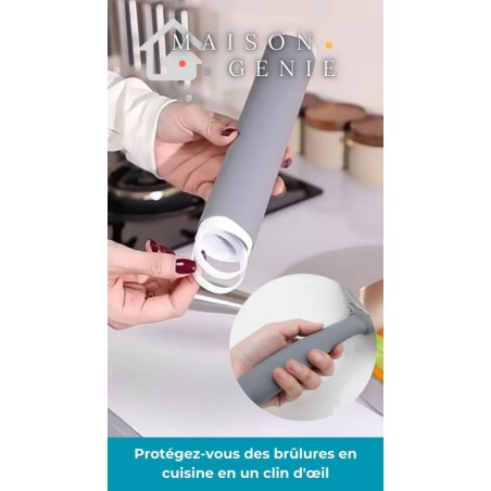 Poignée de casserole en silicone pour isolation thermique 2024 - Poignée chaude en silicone - Manchon anti-brûlure pour poêles,