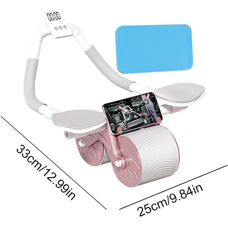 Roue abdominale à rebond automatique avec minuterie pour hommes et femmes