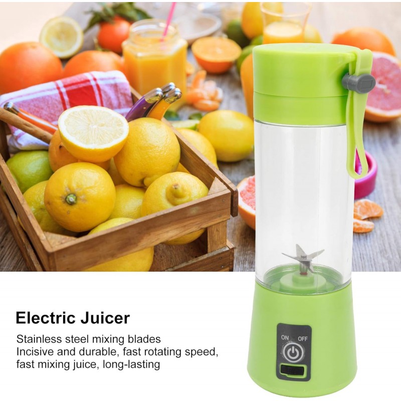 XFFWA Portable Electric Juicer USB Rechargeable Smoothie on The Go Blender Cup Strong Power for Shakes and Smoothies