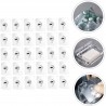 YHJZSM 120 pcs Marquage Non- Nail Sticky Rack Cuisine Autocollants Patchs Mur Réutilisable Transparent Cintres en Acier Trou