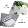 YHJZSM 120 pcs Marquage Non- Nail Sticky Rack Cuisine Autocollants Patchs Mur Réutilisable Transparent Cintres en Acier Trou