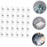 YHJZSM 120 pcs Marquage Non- Nail Sticky Rack Cuisine Autocollants Patchs Mur Réutilisable Transparent Cintres en Acier Trou