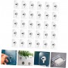 YHJZSM 120 pcs Marquage Non- Nail Sticky Rack Cuisine Autocollants Patchs Mur Réutilisable Transparent Cintres en Acier Trou